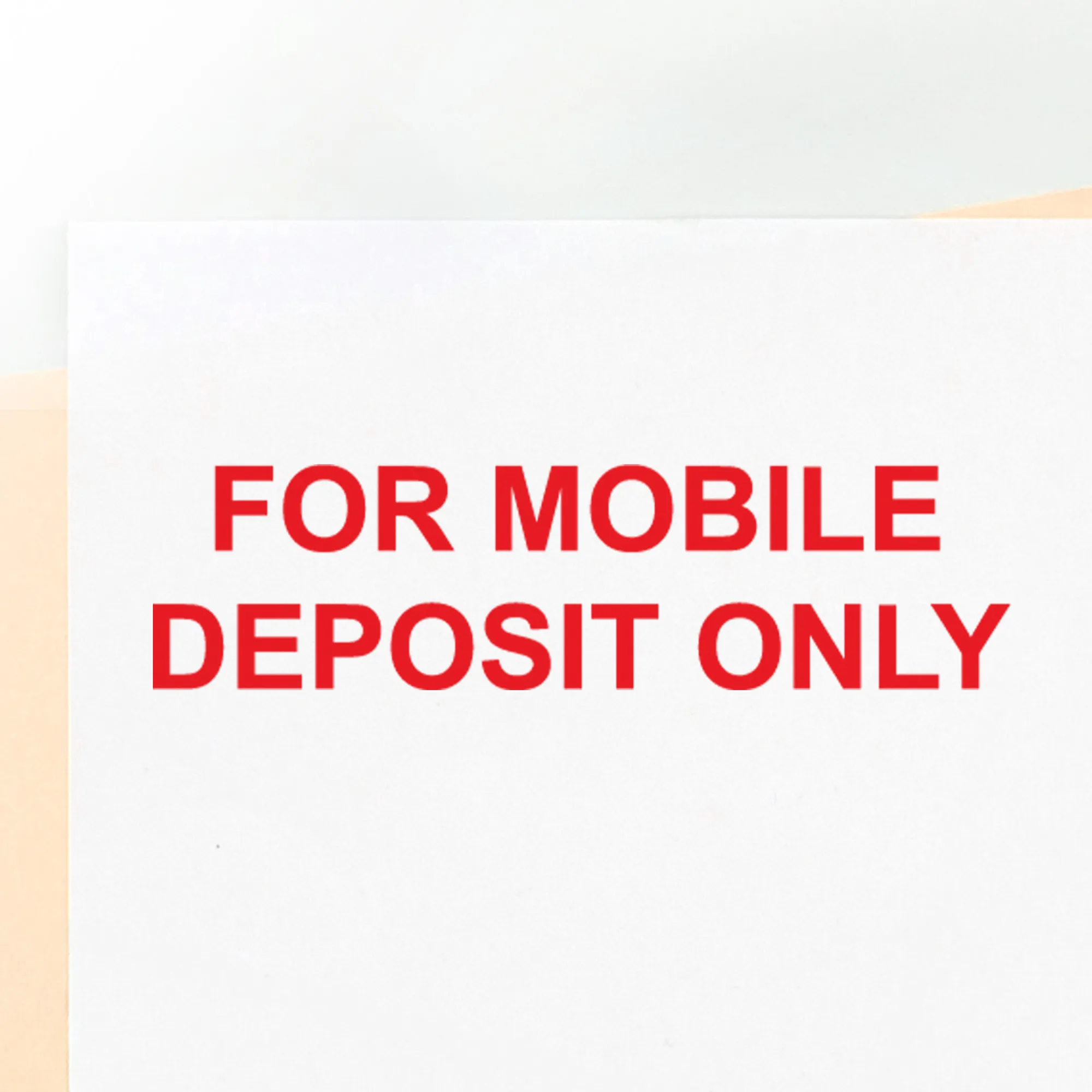 For Mobile Deposit Only Stamp
